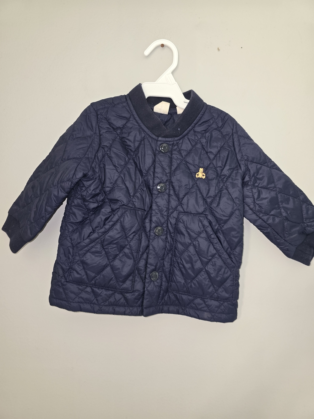 GAP Navy Quilted Puffer Jacket